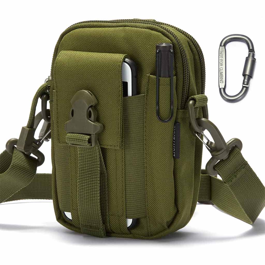Multipurpose EDC Waist Bag Tactical Molle Belt Pouch - Army Green
