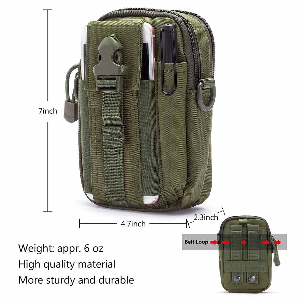 Tactical Molle Pouch EDC Multi-purpose Belt Waist Pack Bag Utility