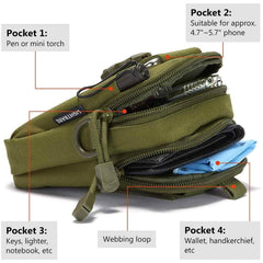 Multipurpose EDC Waist Bag Tactical Molle Belt Pouch - Bassdash