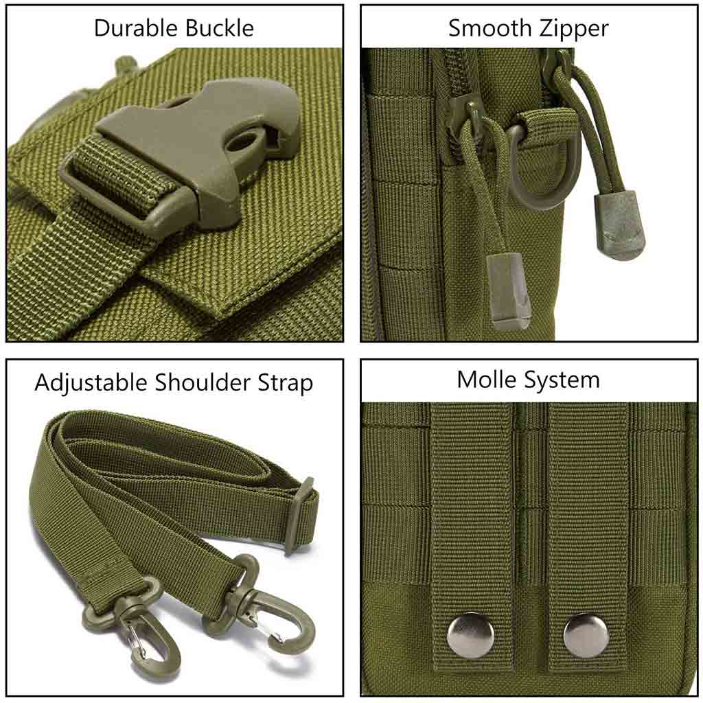 Tactical Molle Pouch EDC Multi-purpose Belt Waist Pack Bag Utility Phone  Pocket