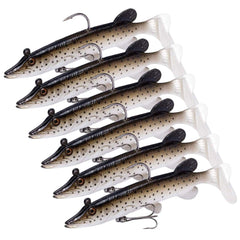 True Pike Soft Swimbait Fishing Lure, Built-In Lead Weight Pack, Pack of 6 - Bassdash