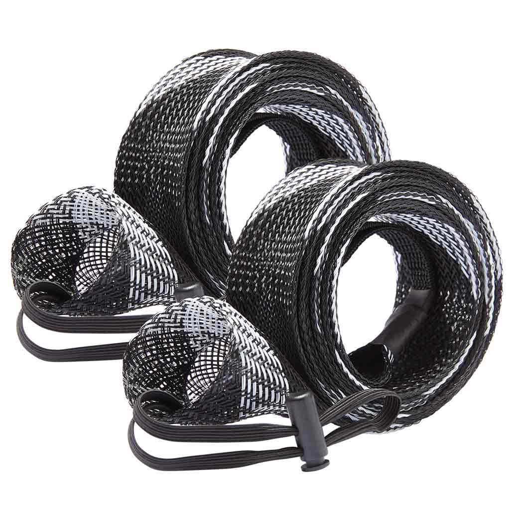 Fishing Rod Sleeves Protective Rod Socks Up to 7-1/2ft, Black & White - 2pcs / for Casting Rod Up to 7-1/2 ft
