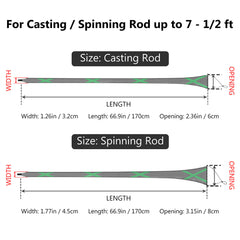 Fishing Rod Sleeves Protective Rod Socks Up to 7-1/2ft - Bassdash