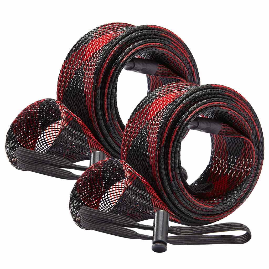Fishing Rod Sleeves Protective Rod Socks Up to 7-1/2ft, Black & Red - 2pcs / for Casting Rod Up to 7-1/2 ft