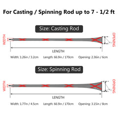 Fishing Rod Sleeves Protective Rod Socks Up to 7-1/2ft - Bassdash