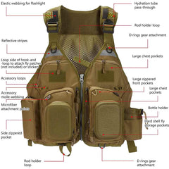 FV05 Fishing Vest for Men Women - Bassdash