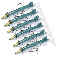 True Pike Soft Swimbait Fishing Lure, Built-In Lead Weight Pack, Pack of 6 - Bassdash