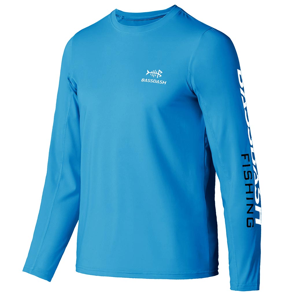 Bassdash UPF 50+ Youth Fishing Shirt Long Sleeve Performance UV Protection Shirt for Boys Girls Apple Green/Dark Grey Logo / L