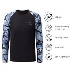 Youth UPF 50+ Camo Long Sleeve Fishing Shirt FS08Y - Bassdash