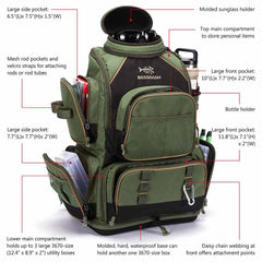 Water Resistant Fishing Tackle Backpack [3670] Tactical Bag - Bassdash