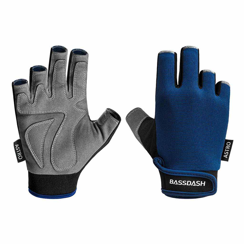 BASSDASH Astro Fishing Gloves Men's Women's Fingerless Gloves for