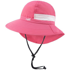 Youth UPF 50+ Sun Hat with Wide Brim Neck Flap Mesh Vent - Bassdash