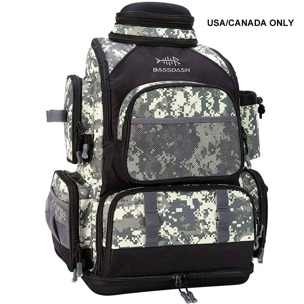 Bassdash Waterproof Fishing Tackle Backpack Rod Holder 3670Tactical Bag