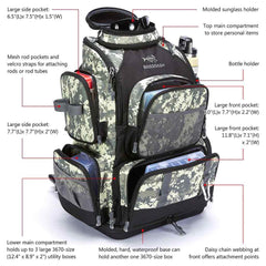 Water Resistant Fishing Tackle Backpack [3670] Tactical Bag - Bassdash