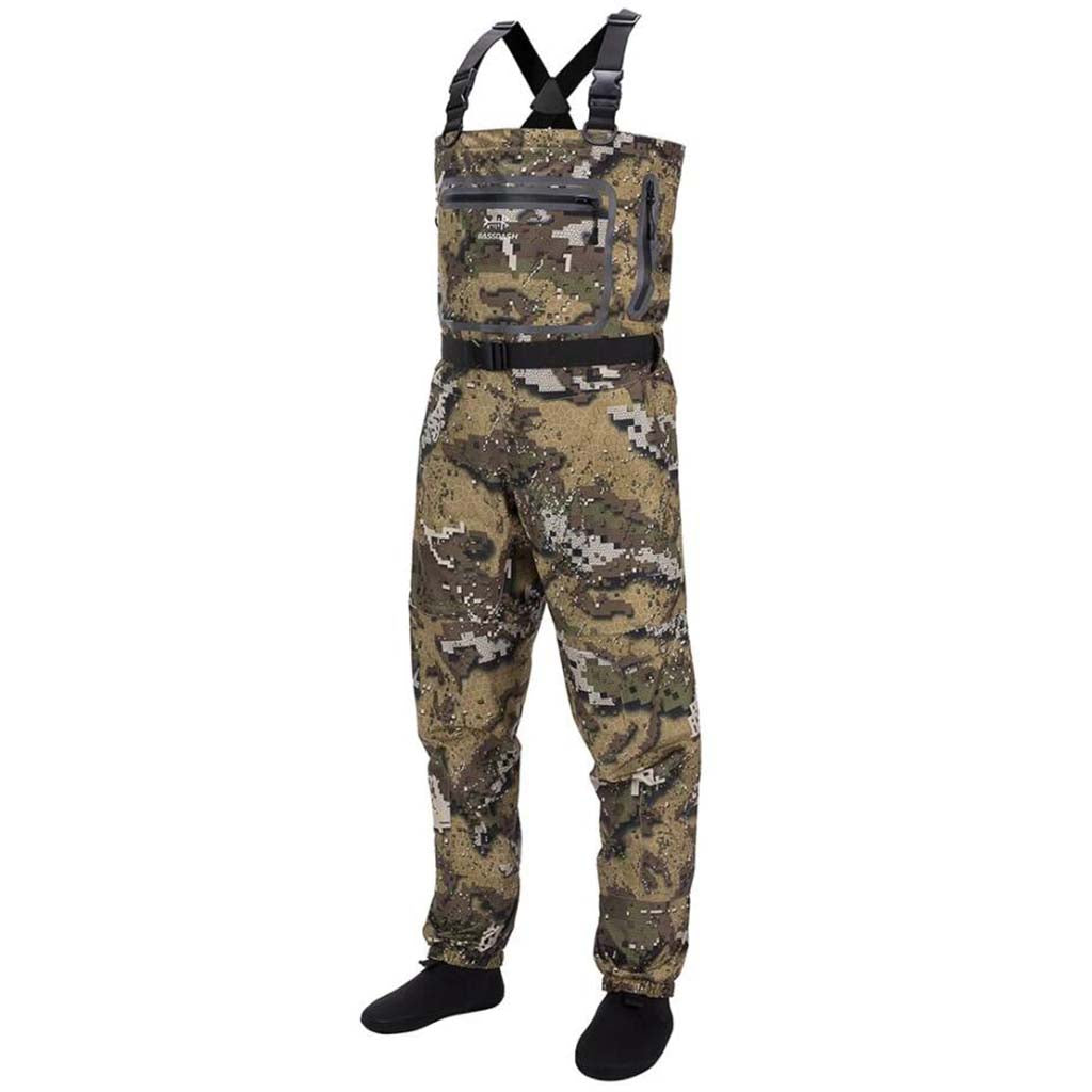 Bassdash Breathable Ultra Lightweight Veil Camo Chest Stocking Foot Fishing Hunting Waders for Men, Large