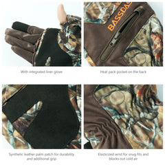 Men’s Insulated Mittens Winter Hunting Gloves HG04M - Bassdash