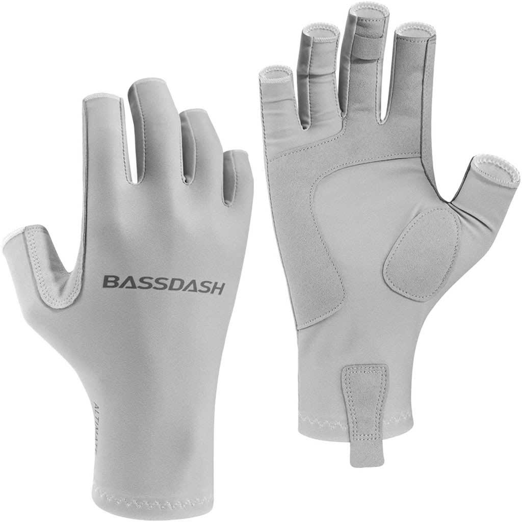 UPF 50+ Women’s Fishing Gloves UV Sun Protection Fingerless Gloves for  Kayaking Paddling Hiking Cycling Driving Shooting Training