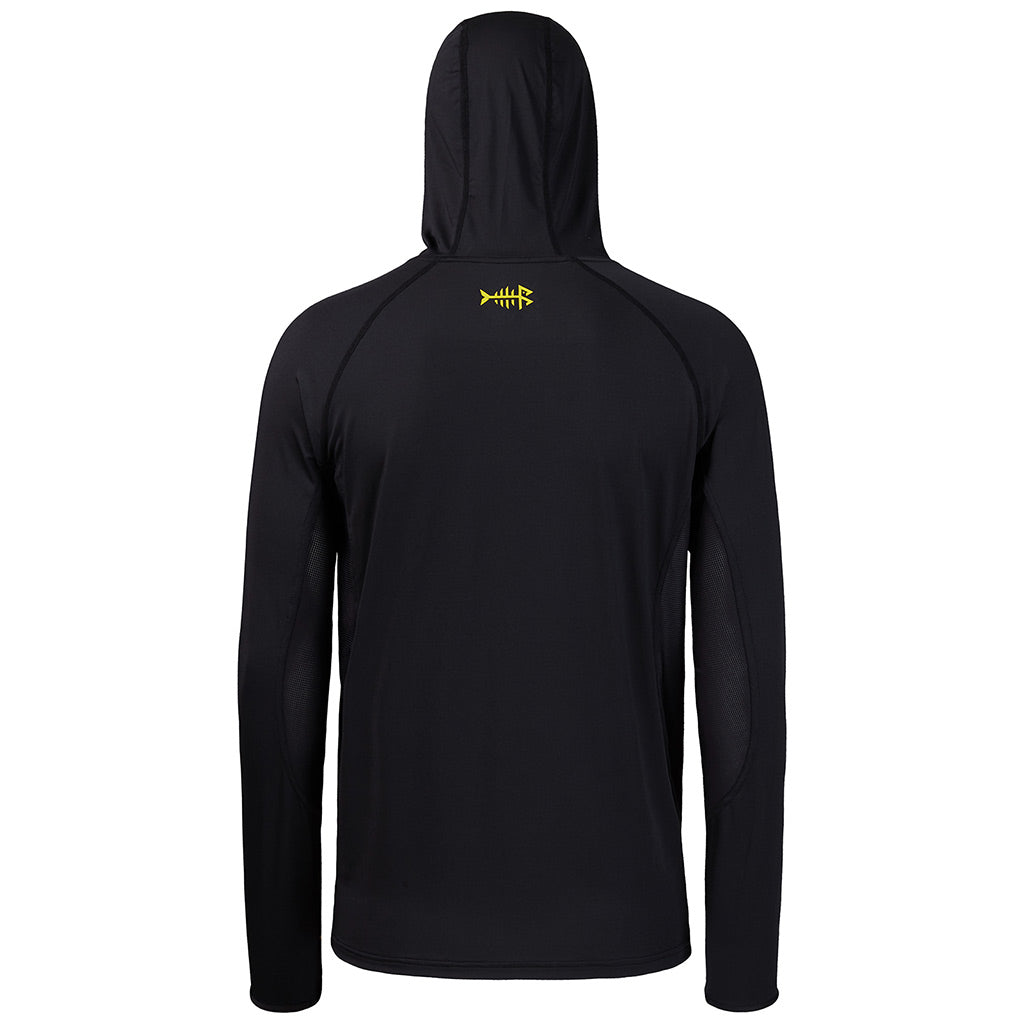 Bassdash Men’s Long Sleeve Fishing Hiking Hooded Shirt with UV Protection Neck Gaiter Black / XXL