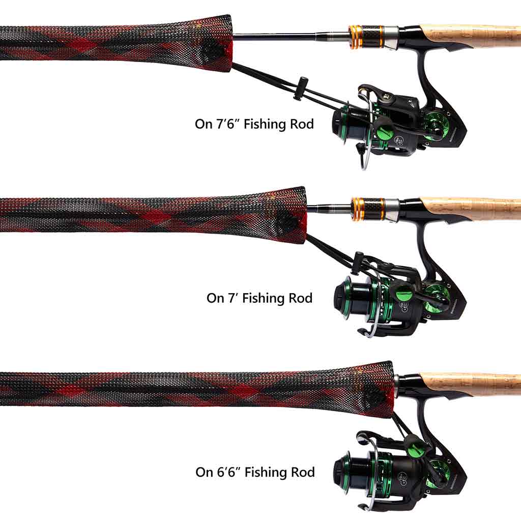 7pcs Fishing Rod Cover,casting/spinning Fishing Rod Socks Braided