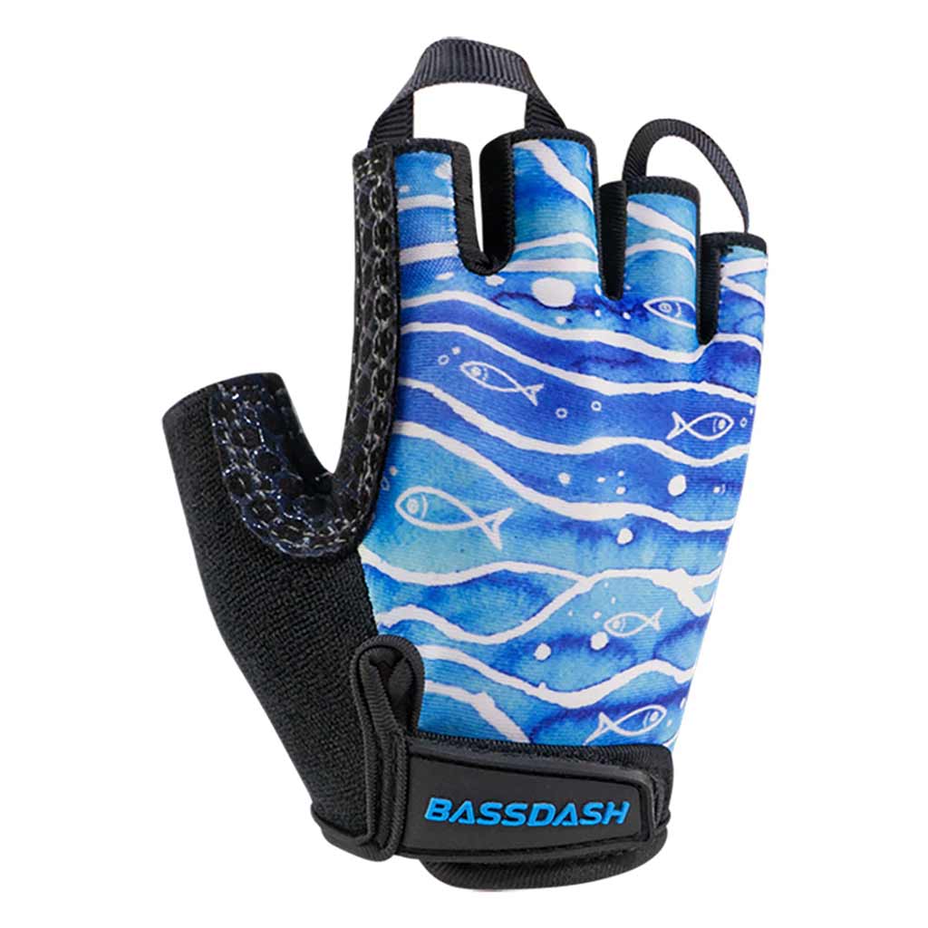 Bassdash UPF 50+ Kids' Gloves with Padded Grippy Palm UV