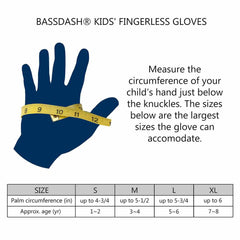 Kids' Gloves with Padded Grippy Palm UV Protection for Bicycle Fishing - Bassdash