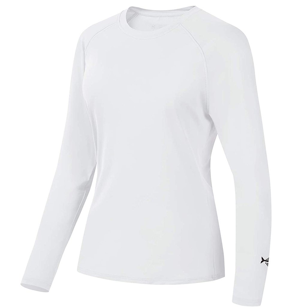 Women’s UPF 50+ Long Sleeve Fishing Shirts FS21W, White / Large