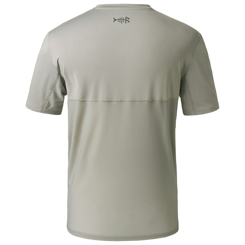 Bassdash Men’s UPF 50+ Performance Fishing T-Shirt Quick Dry Short Sleeve Active Shirt, Apple Green/Dark Grey Logo / M