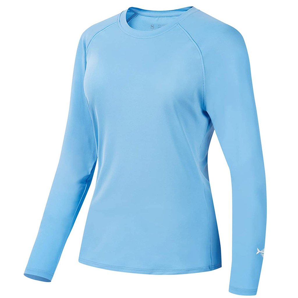 QPNGRP Women's Long Sleeve Shirts UPF 50+ Sun Protection SPF Quick Dry  Lightweight T-Shirt Swim Hiking Runing Fishing Tops Gray XL