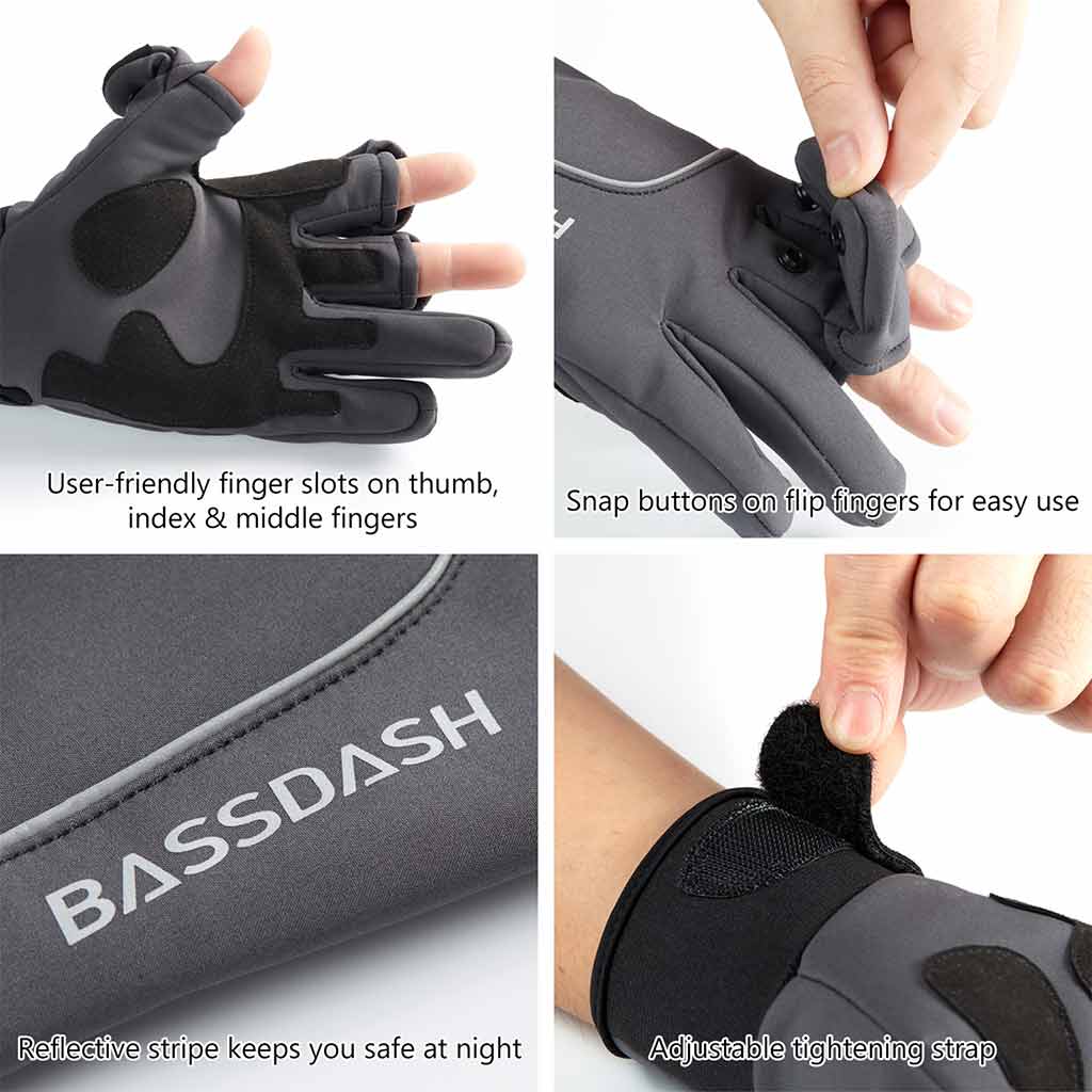 Waterproof Warm Gloves For Men With Fleece Lining